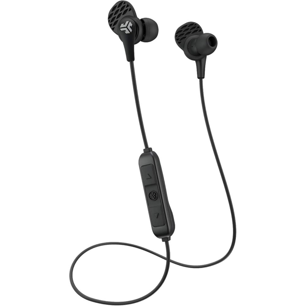 imageJLab JBuds Pro Bluetooth Wireless Signature Earbuds Teal Titanium 10mm Drivers 10Hour Battery Life Music Controls Noise Isolation Bluetooth 41 Extra Gel Tips and Cush FinsBlack