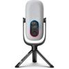 imageJLab Epic Talk USB Gaming Streaming Microphone White USBC Output Cardioid Omni Stereo BiDirectional 192k Sample Rate Volume Control Gain Control and Quick Mute 35mm AUX Plug and PlayWhite