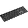imageJLab Epic Wireless Keyboard Black 108 Keys Connect Via Bluetooth or USB Wireless Dongle MultiDevice Toggle Soft Touch Keys Smart Media Knob Custom User Profiles Rechargeable 1 Pack16 Pack