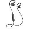 imageJLab Fit Sport 3 Wireless Fitness Earbuds Black Bluetooth 42 6 Hour Battery Life Flexible Memory Wire IP55 DustSweat Proof Rating Noise Isolation Universal Track ControlsBlack