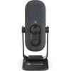 imageJLab Go Talk USB Gaming Streaming Microphone White USBC Output Cardioid Omnidirectional 96k Sample Rate 20Hz 20kHz Frequency Response Volume Control and Quick Mute 35mm AUX Plug and PlayBlack