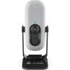 imageJLab Go Talk USB Gaming Streaming Microphone White USBC Output Cardioid Omnidirectional 96k Sample Rate 20Hz 20kHz Frequency Response Volume Control and Quick Mute 35mm AUX Plug and PlayWhite