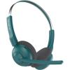 imageJLab Go Work Pop OnEar Wireless Headset Black 50 Hours Playtime Bluetooth Multipoint Rotating Boom Mic Noise Canceling MEMS Microphone LightWeight Portable PCMac Mobile 1 PackTeal