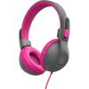 imageJLab JBuddies Studio 2 OnEar Kids Wired Headphones GreyPink Toddler Headphones Kid Safe Studio Volume Safe Volume Limiter Folding Adjustable Noise Isolation with Mic