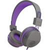 imageJLab JBuddies Studio OnEar Kids Wired Headphones GraphitePurple Toddler Headphones Kid Safe Studio Volume Safe Volume Limiter Folding Adjustable Noise Isolation with MicGraphite  Purple