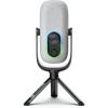 imageJLab JBuds Talk USB Gaming Streaming Microphone White USBC Output Cardioid Omni Stereo BiDirectional 96k Sample Rate Volume Control Gain Control and Quick Mute 35mm AUX Plug and PlayWhite