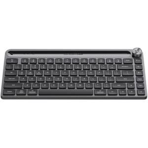 imageJLab Epic Mini Wireless Keyboard Black 108 Keys Connect Via Bluetooth or USB Wireless Dongle MultiDevice Toggle Soft Touch Keys Smart Media Knob Custom User Profiles Rechargeable 1 Pack