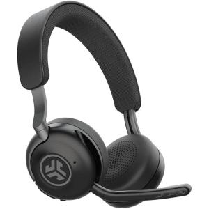 imageJLab Epic Work Wireless Headset with Microphone Smart Active Noise Cancellation Charging Hub 90 Playtime Quick Mute Bluetooth Headphones Multipoint Connect PC Laptop Mobile 1 Pack