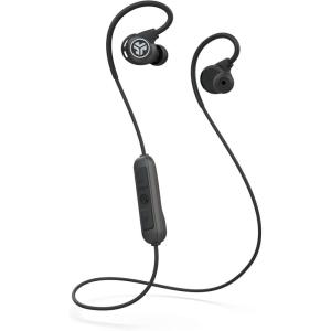 imageJLab Fit Sport 3 Wireless Fitness Earbuds Black Bluetooth 42 6 Hour Battery Life Flexible Memory Wire IP55 DustSweat Proof Rating Noise Isolation Universal Track ControlsBlack
