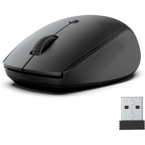 imageJLab GO Wireless Mouse Black Connect Via Bluetooth or USB Wireless Dongle MultiDevice Toggle Portable UltraCompact and Lightweight for Work on The Go Adjustable Tracking Ergonomic