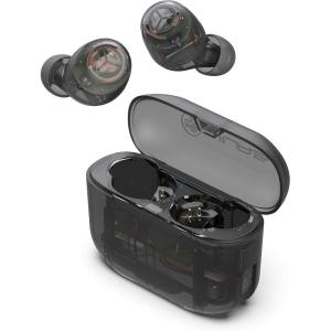 imageJLab Go Air Pop True Wireless Bluetooth Earbuds  Charging Case Black Dual Connect IPX4 Sweat Resistance Bluetooth 51 Connection 3 EQ Sound Settings Signature Balanced Bass BoostClear