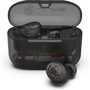 imageJLab Go Air Pop True Wireless Earbuds in Ear Headphones Bluetooth Earphones 35H Playtime Ear Buds Bluetooth Earbuds with Microphone USBC Charging Case Dual Connect EQ3 Sound BlackClear