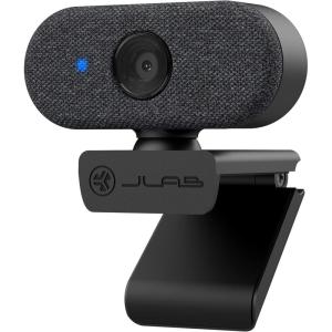 imageJLab Go Cam USB HD Webcam White 1080P30 FPS 21 Megapixels Minimalist Portable Setup OmniDirectional Microphone Compatible with PC Mac and ChromebookBlack