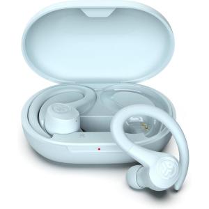 imageJLab Go Sport Wireless Workout Earbuds Featuring C3 Clear Calling Secure Earhook Sport Design 35 Hour Bluetooth Playtime and 3 EQ Sound Settings GraphiteLight Blue