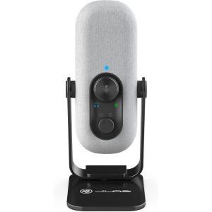 imageJLab Go Talk USB Gaming Streaming Microphone White USBC Output Cardioid Omnidirectional 96k Sample Rate 20Hz 20kHz Frequency Response Volume Control and Quick Mute 35mm AUX Plug and PlayWhite