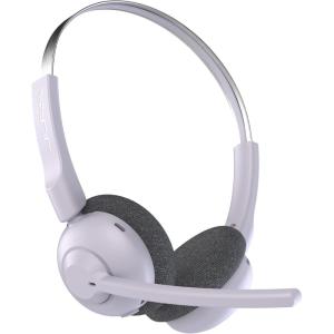 imageJLab Go Work Pop OnEar Wireless Headset Black 50 Hours Playtime Bluetooth Multipoint Rotating Boom Mic Noise Canceling MEMS Microphone LightWeight Portable PCMac Mobile 1 PackLilac