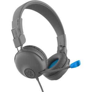 imageJLab JBuddies Learn OnEar Kids Headphones Retractable Boom Mic Builtin Volume Regulators for Safety Folding Adjustable Great for Schooling Homework and Virtual Classes