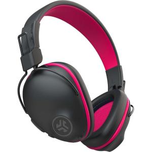 imageJLab JBuddies Pro Wireless OverEar Kids Headphones 35 Hour Battery Life Builtin Volume Regulators for Safety Share Mode Folding Adjustable Noise Isolation with Mic BluePink