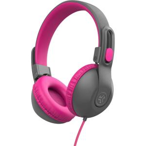 imageJLab JBuddies Studio 2 OnEar Kids Wired Headphones GreyPink Toddler Headphones Kid Safe Studio Volume Safe Volume Limiter Folding Adjustable Noise Isolation with Mic