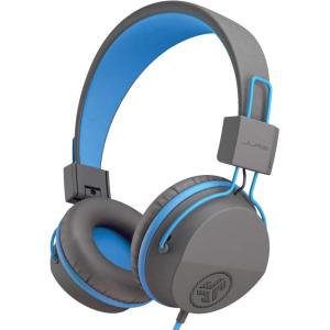 imageJLab JBuddies Studio OnEar Kids Wired Headphones GraphitePurple Toddler Headphones Kid Safe Studio Volume Safe Volume Limiter Folding Adjustable Noise Isolation with MicGraphite  Blue