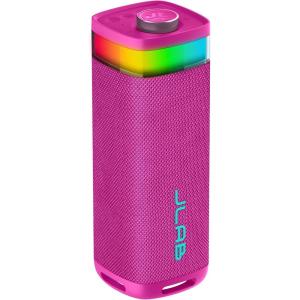 imageJLab JBuds Party Portable Bluetooth Speaker 2 FullRange Drivers  2 Passive Woofers IP56 Waterproof 12 Hours Playtime Connect Multiple Speakers Custom Sound  RGB Lighting via App BlackPink