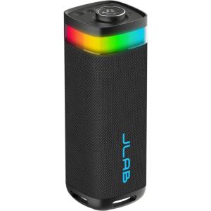 imageJLab JBuds Party Portable Bluetooth Speaker 2 FullRange Drivers  2 Passive Woofers IP56 Waterproof 12 Hours Playtime Connect Multiple Speakers Custom Sound  RGB Lighting via App BlackBlack