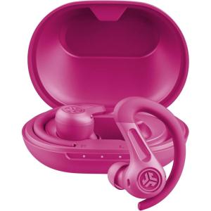 imageJLab JBuds Sport ANC 4 True Wireless Bluetooth Earbuds  Charging Case Graphite Swipe  Touch Controls Hybrid Active Noise Cancelation Multipoint Connect Customized Settings AppPink