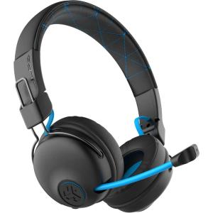 imageJLab Play Gaming Wireless Headset 22 Hour Bluetooth 5 Playtime 60ms SuperLow Latency for Mobile Gameplay Retractable Boom Mic AUX Gaming Cord Compatible with Gaming Consoles