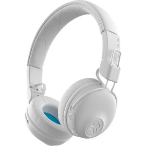 imageJLab Studio ANC OnEar Wireless Headphones Black 34 Hour Bluetooth 5 Playtime 28 Hour with Active Noise Cancellation EQ3 Custom Sound UltraPlush Faux Leather ampamp Cloud Foam CushionsWhite