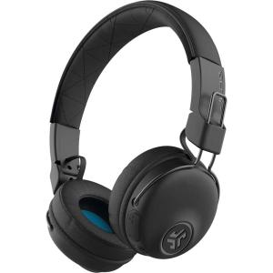 imageJLab Studio ANC OnEar Wireless Headphones Black 34 Hour Bluetooth 5 Playtime 28 Hour with Active Noise Cancellation EQ3 Custom Sound UltraPlush Faux Leather ampamp Cloud Foam CushionsBlack