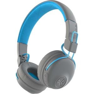 imageJLab Studio ANC OnEar Wireless Headphones Black 34 Hour Bluetooth 5 Playtime 28 Hour with Active Noise Cancellation EQ3 Custom Sound UltraPlush Faux Leather ampamp Cloud Foam CushionsGray  Blue