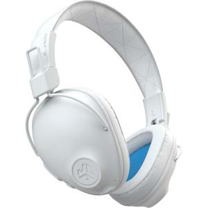 imageJLab Studio Pro Bluetooth Wireless OverEar Headphones 50 Hour Bluetooth 5 Playtime EQ3 Sound UltraPlush Faux Leather ampamp Cloud Foam Cushions Track and Volume Controls White