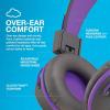imageJLab JBuddies Studio OnEar Kids Wired Headphones Toddler Headphones Kid Safe Studio Volume Safe Volume Limiter Folding Adjustable Noise Isolation with Mic Dark PinkGraphite  Purple