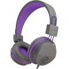imageJLab JBuddies Studio OnEar Kids Wired Headphones Toddler Headphones Kid Safe Studio Volume Safe Volume Limiter Folding Adjustable Noise Isolation with Mic Dark PinkGraphite  Purple