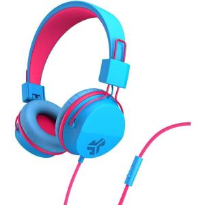 imageJLab JBuddies Studio OnEar Kids Wired Headphones Toddler Headphones Kid Safe Studio Volume Safe Volume Limiter Folding Adjustable Noise Isolation with Mic Dark PinkCotton Candy