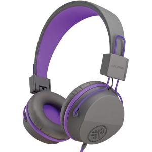 imageJLab JBuddies Studio OnEar Kids Wired Headphones Toddler Headphones Kid Safe Studio Volume Safe Volume Limiter Folding Adjustable Noise Isolation with Mic Dark PinkGraphite  Purple