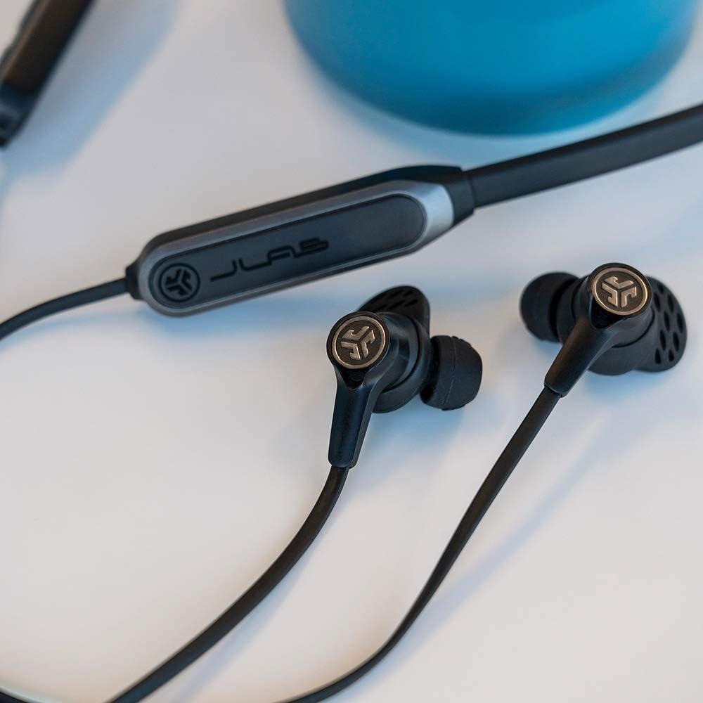 imageJLab Epic ANC Earbuds Active Noise Canceling Be Aware Audio Bluetooth 5 25 Hour Battery Life IP54 Sweat Resistant Universal Music Control Bluetooth Headphones Black