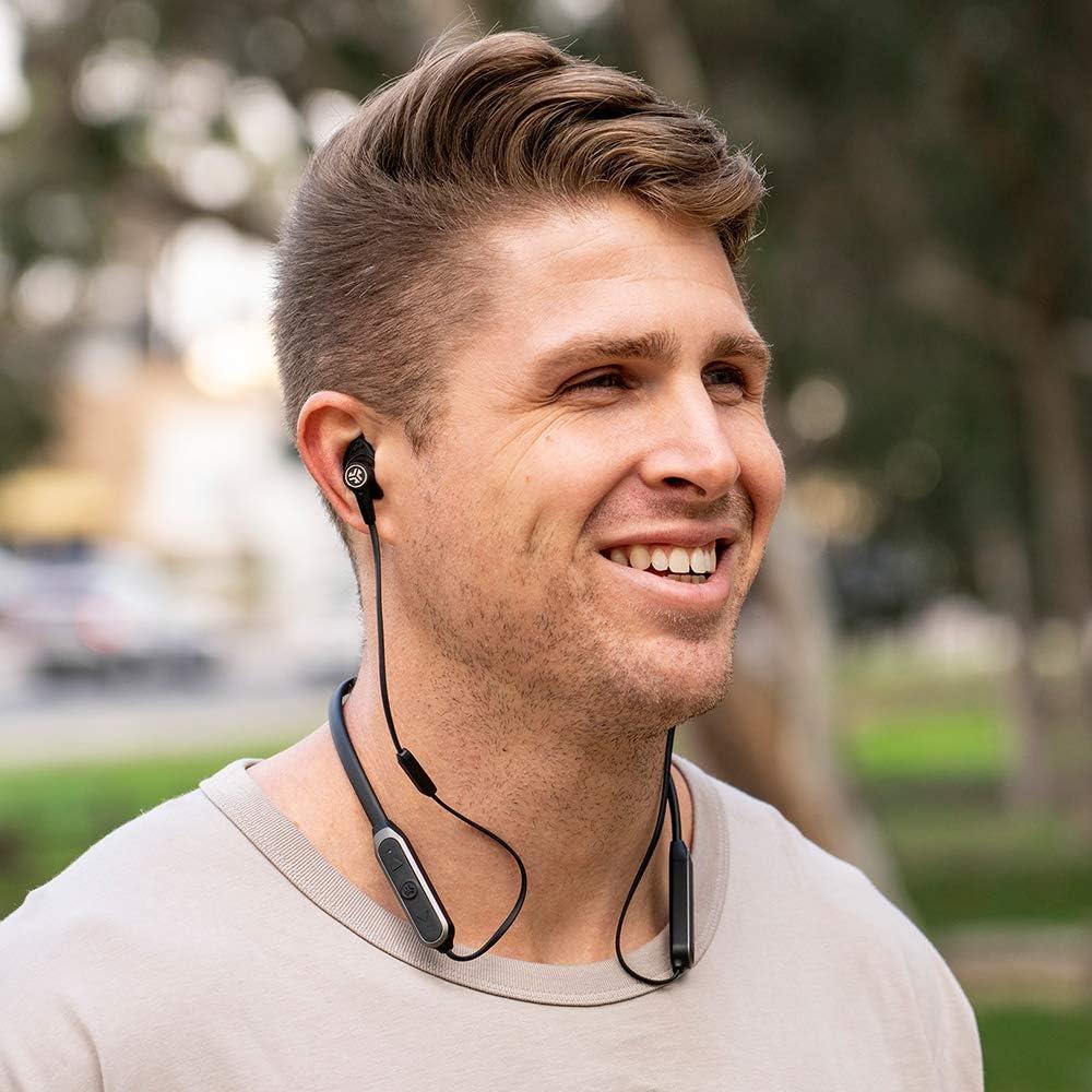imageJLab Epic ANC Earbuds Active Noise Canceling Be Aware Audio Bluetooth 5 25 Hour Battery Life IP54 Sweat Resistant Universal Music Control Bluetooth Headphones Black