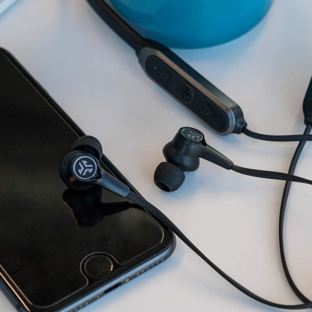 imageJLab Epic ANC Earbuds Active Noise Canceling Be Aware Audio Bluetooth 5 25 Hour Battery Life IP54 Sweat Resistant Universal Music Control Bluetooth Headphones Black