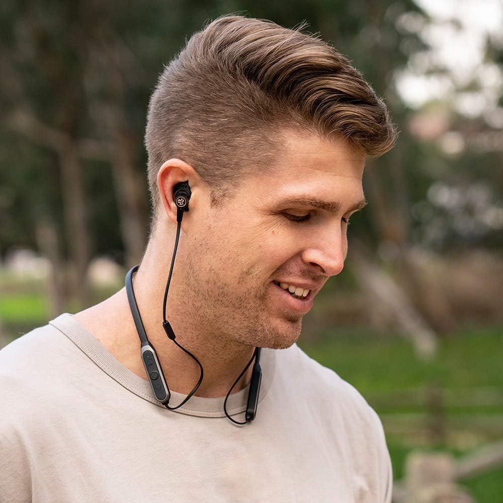 imageJLab Epic ANC Earbuds Active Noise Canceling Be Aware Audio Bluetooth 5 25 Hour Battery Life IP54 Sweat Resistant Universal Music Control Bluetooth Headphones Black