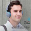 imageJLab Neon Folding OnEar Headphones Black Wired Headphones Tangle Free Cord Noise Isolation 40mm Neodymium Drivers C3 Sound Crystal Clear ClarityBlue