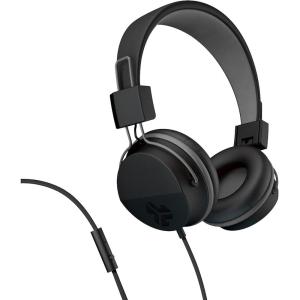 imageJLab Neon Folding OnEar Headphones Black Wired Headphones Tangle Free Cord Noise Isolation 40mm Neodymium Drivers C3 Sound Crystal Clear ClarityBlack