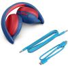 imageJLab JBuddies ANC 2 in 1 Wireless  Wired Kids Headphones Active Noise Canceling and Be Aware Modes Safe Volume Settings 50 Hours Playtime Adjustable BlueRedBlue  Red