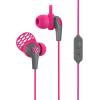 imageJLab JBuds Pro Signature Earbuds Pink Titanium 10mm Drivers Music Controls Universal Mic Custom Fit with Cush Fins