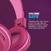 imageJLab JBuddies Studio OnEar Kids Wired Headphones Toddler Headphones Kid Safe Studio Volume Safe Volume Limiter Folding Adjustable Noise Isolation with Mic PinkDark Pink