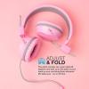 imageJLab JBuddies Studio OnEar Kids Wired Headphones Toddler Headphones Kid Safe Studio Volume Safe Volume Limiter Folding Adjustable Noise Isolation with Mic PinkPink