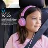 imageJLab JBuddies Studio OnEar Kids Wired Headphones Toddler Headphones Kid Safe Studio Volume Safe Volume Limiter Folding Adjustable Noise Isolation with Mic PinkPink