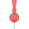 imageJLab JBuddies Studio OnEar Kids Wired Headphones Toddler Headphones Kid Safe Studio Volume Safe Volume Limiter Folding Adjustable Noise Isolation with Mic PinkPeach