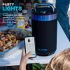 imageJLab Epic Party Portable Bluetooth Speaker Black 360degree Sound with 100 Watts of Power 16 Hours of Playtime Customizable RGB LED Lighting Lab Sync Up to 100 Speakers Custom Sound inApp