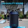imageJLab Epic Party Portable Bluetooth Speaker Black 360degree Sound with 100 Watts of Power 16 Hours of Playtime Customizable RGB LED Lighting Lab Sync Up to 100 Speakers Custom Sound inApp